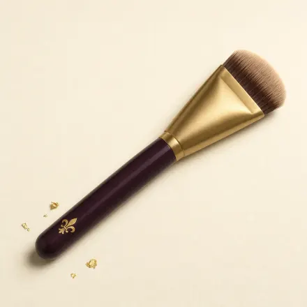 A flat, paddle-shaped foundation brush.