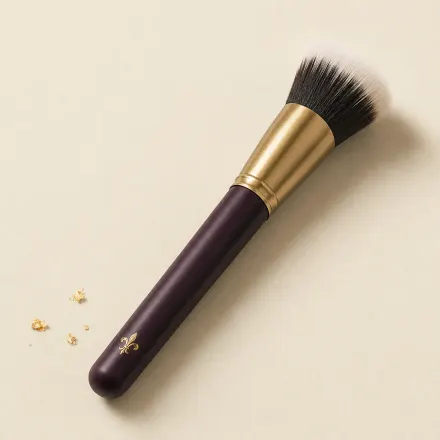 A two-tone duo-fibre stippling brush.