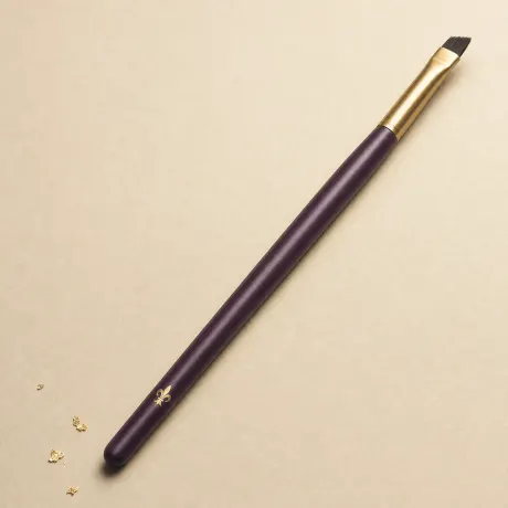 Illustration: A slim brush with a stiff, angled brow head.