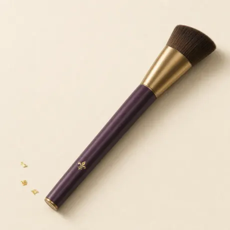 Illustration: A dense contour brush cut on a sharp slant.