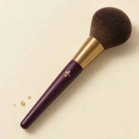 Illustration: A large, loose, fluffy powder brush.