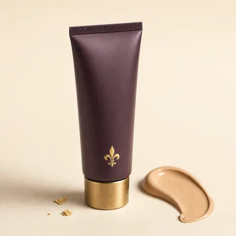 Illustration: A squeeze tube of tinted moisturiser beside a swirl of beige cream.